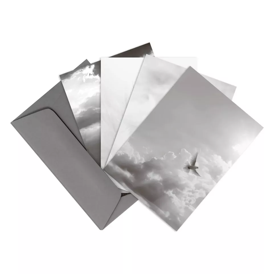 Correspond. 8 kaart-+ 8 env.C6, Rouw/...