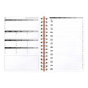 Clairefontaine Age Bag Collection My.daily.planner Spiral Notebook Brown A5 14.8 x 21 cm 250 Detachable Daily Schedule Pages + D