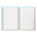 Cahier d'écriture piqué spécial Dys A4 48 pages cadre et lignes 4 couleurs Interligne 3 mm/ Pce
