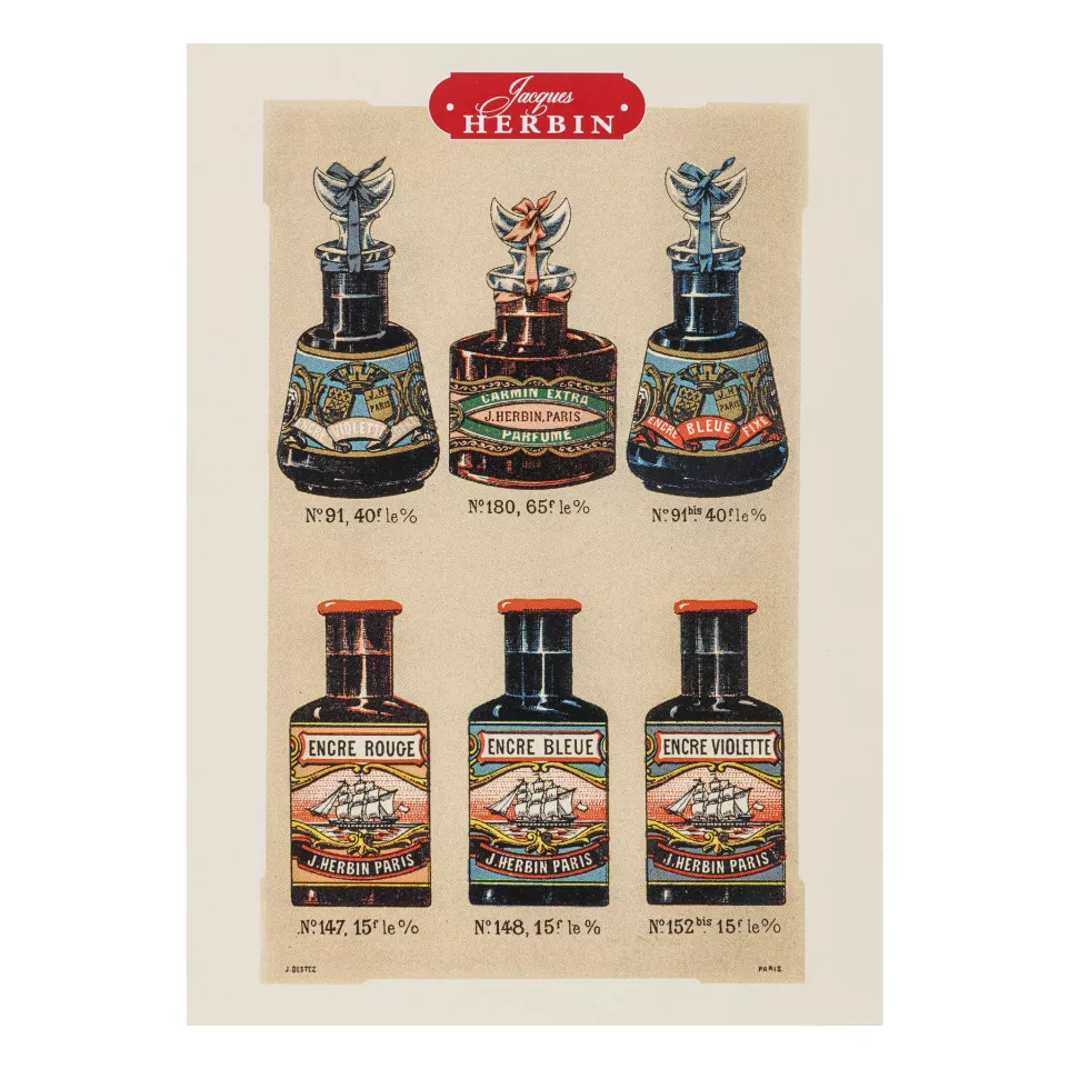12 CARTES POSTALES JACQUES HERBIN-/ Pce