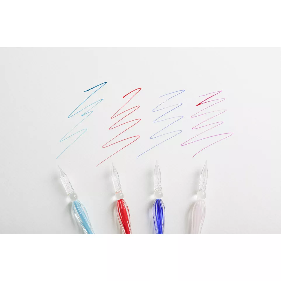 twisted glass pen - bleu nuit 18 cm-/...