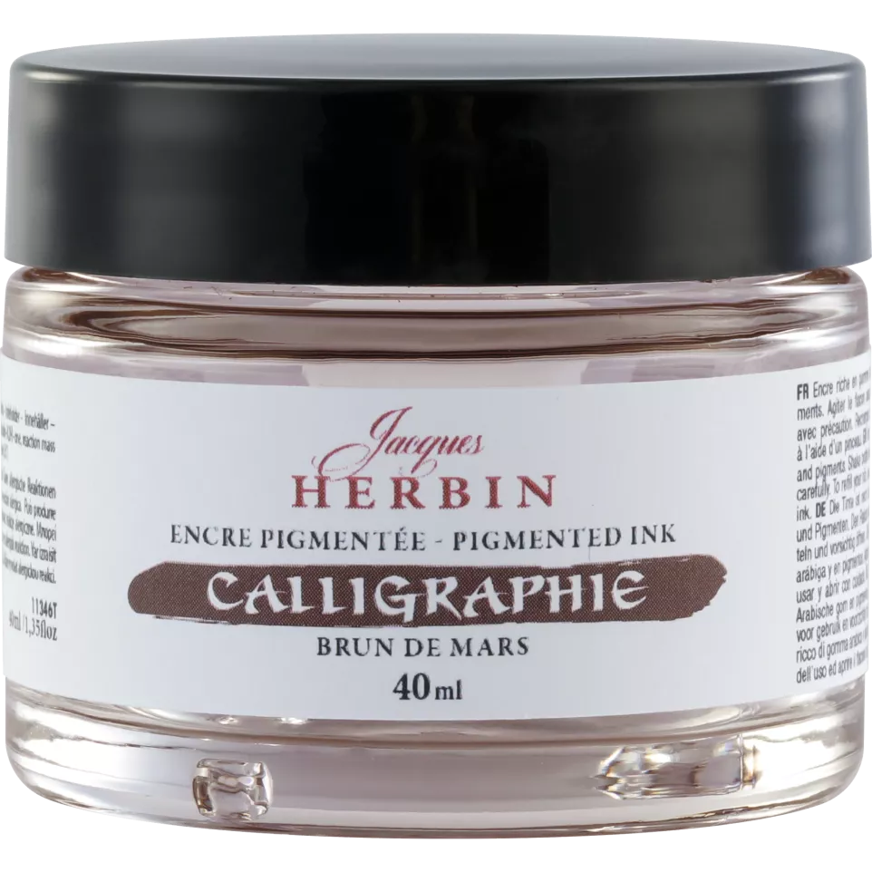 Kalligrafie inkt 40ml marsbruin-/ St.