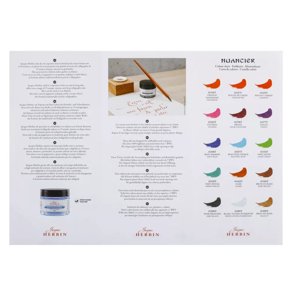 100 flyers kalligraf-ie inkten...