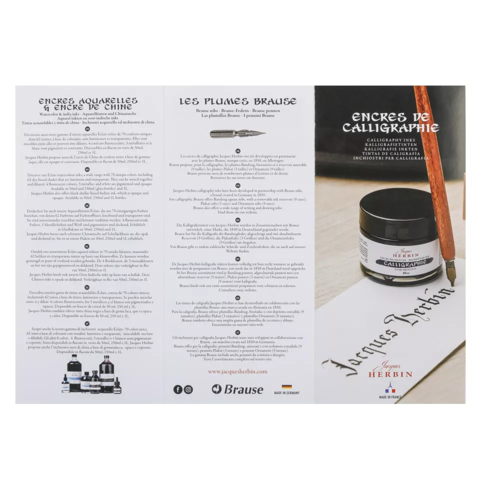 100 flyers kalligraf-ie inkten...