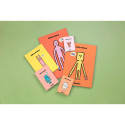 Bloc agrafé Rhodia x Jean Jullien N°13 10,5x14,8 cm 80 feuillets petits carreaux 5x5 80 g - Draw me some more hair - New/ Pce