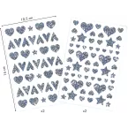 Initial, Bag 20 pl 10.5x16cm, Holographic, Hearts Stars/ Pc.