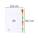 Indices Divider A4 10Pt 1-10Col Tabs Wht/ Pc.