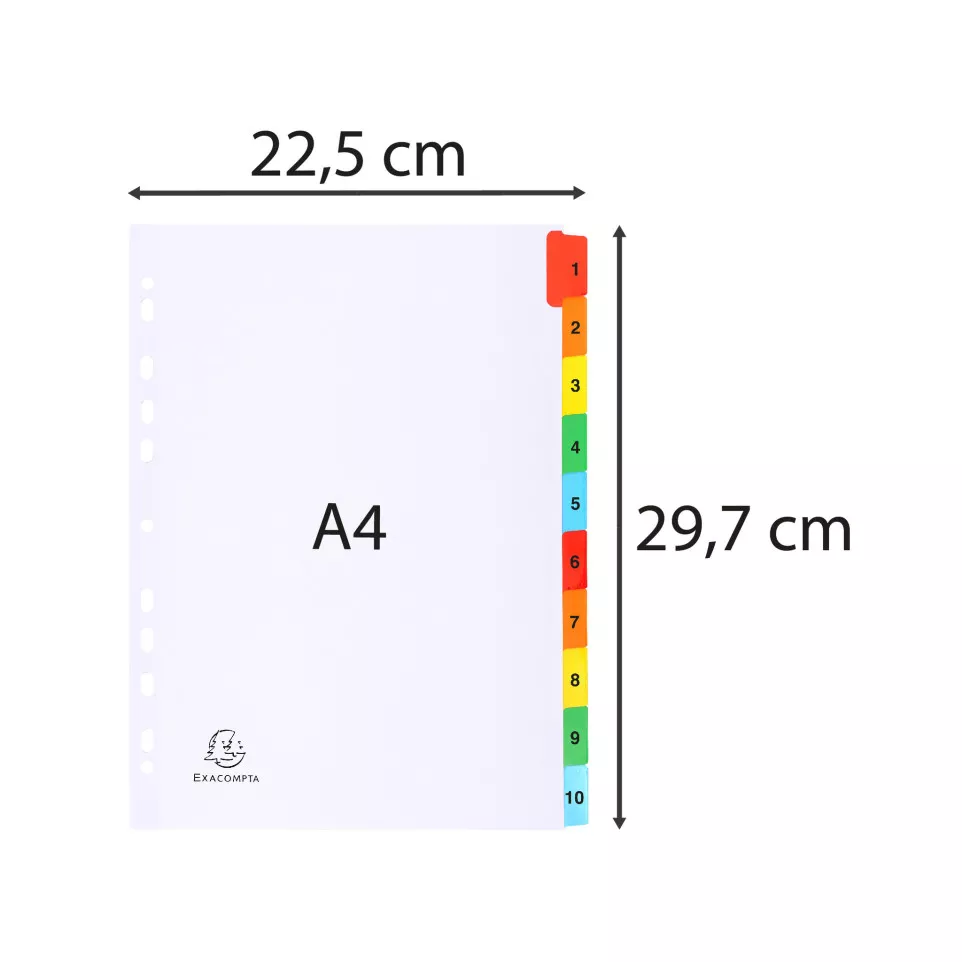 Indices Divider A4 10Pt 1-10Col Tabs...