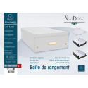 Boîte de rangement à plat carton 33x50x16cm Néo Déco/ Pce