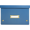 Opbergdoos plat geleverd A4+ blauw-/ St.