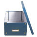 Opbergdoos plat geleverd A4+ blauw-/ St.