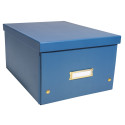 Opbergdoos plat geleverd A4+ blauw-/ St.