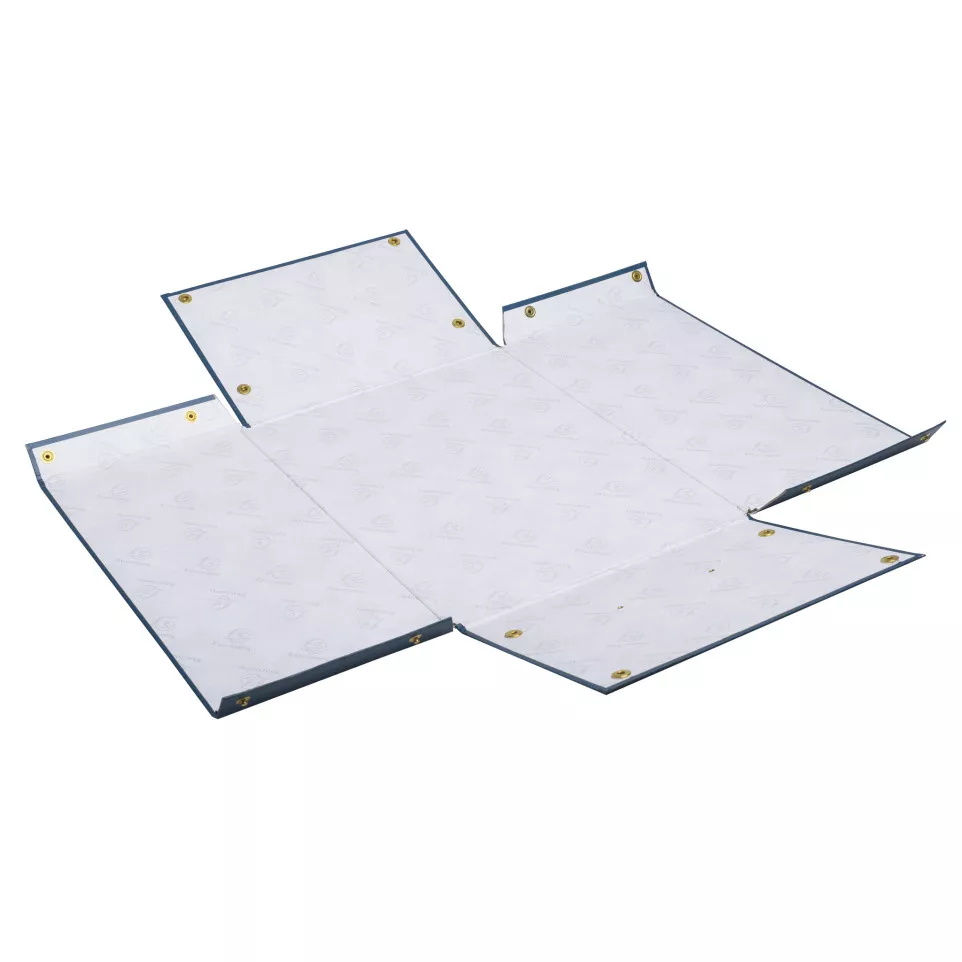 Opbergdoos plat geleverd A4+ blauw-/ St.
