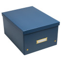 Opbergdoos plat geleverd A4+ blauw-/ St.