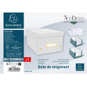 Boîte de rangement à plat carton 20x26x15cm Néo Déco/ Pce