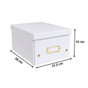 Boîte de rangement à plat carton 20x26x15cm Néo Déco/ Pce