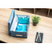 Opbergdoos plat geleverd A5+ blauw-/ St.