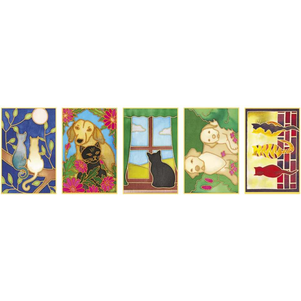 Set de 5 cartes à pe-indre -...