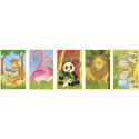 Set de 5 cartes à peindre - ZOO-/ Pce