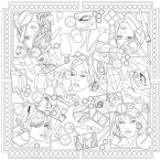 SCARF 100% SILK - 90x90CM...