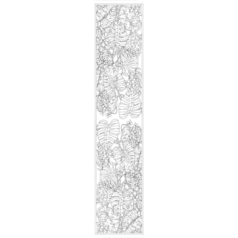 SCARF 100% SILK - 180x43CM KATLEYA-/ Pc.