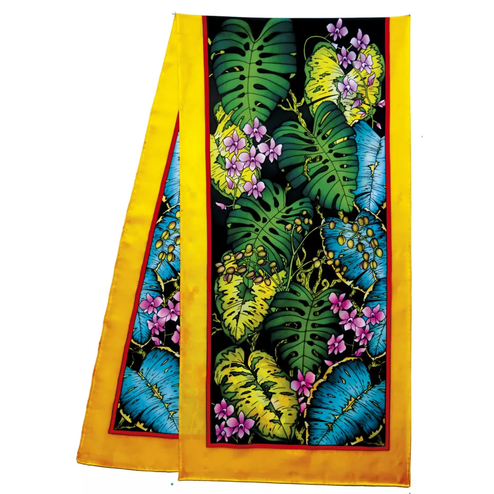 Echarpe 100% soie - 180x43cm Katleya/...