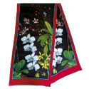 SCARF 100% SILK - 180x43CM ORCHIDEE-/ Pc.
