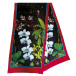SCARF 100% SILK - 180x43CM ORCHIDEE-/ Pc.