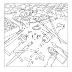 COUSSIN 100% SOIE --40x40CM L'ATELIER/ Pce