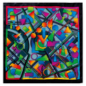 SCARF 100% SILK - 90x90CM ABSQUARE-/ Pc.