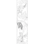 ECHARPE 100% SOIE - 180x43CM JUNGLE-/ Pc.