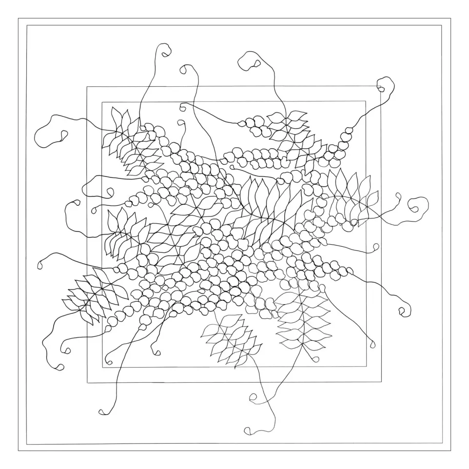 SCARF 100% SILK - 90x90CM GLYCINE-/ Pc.