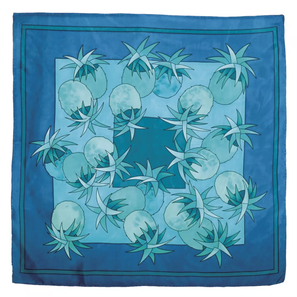 Carré 100% soie - 90x90cm Ananas/ Pce