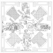 SJAAL 100% ZIJDE - 90x90cm GEISHAS-/ St.