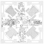 SJAAL 100% ZIJDE - 90x90cm...