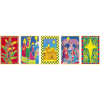 Set of 5 cards to paint -...