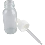 SET 2 GLAZEN FLESJES-+DRUPPELTELLER 60ml/ St.