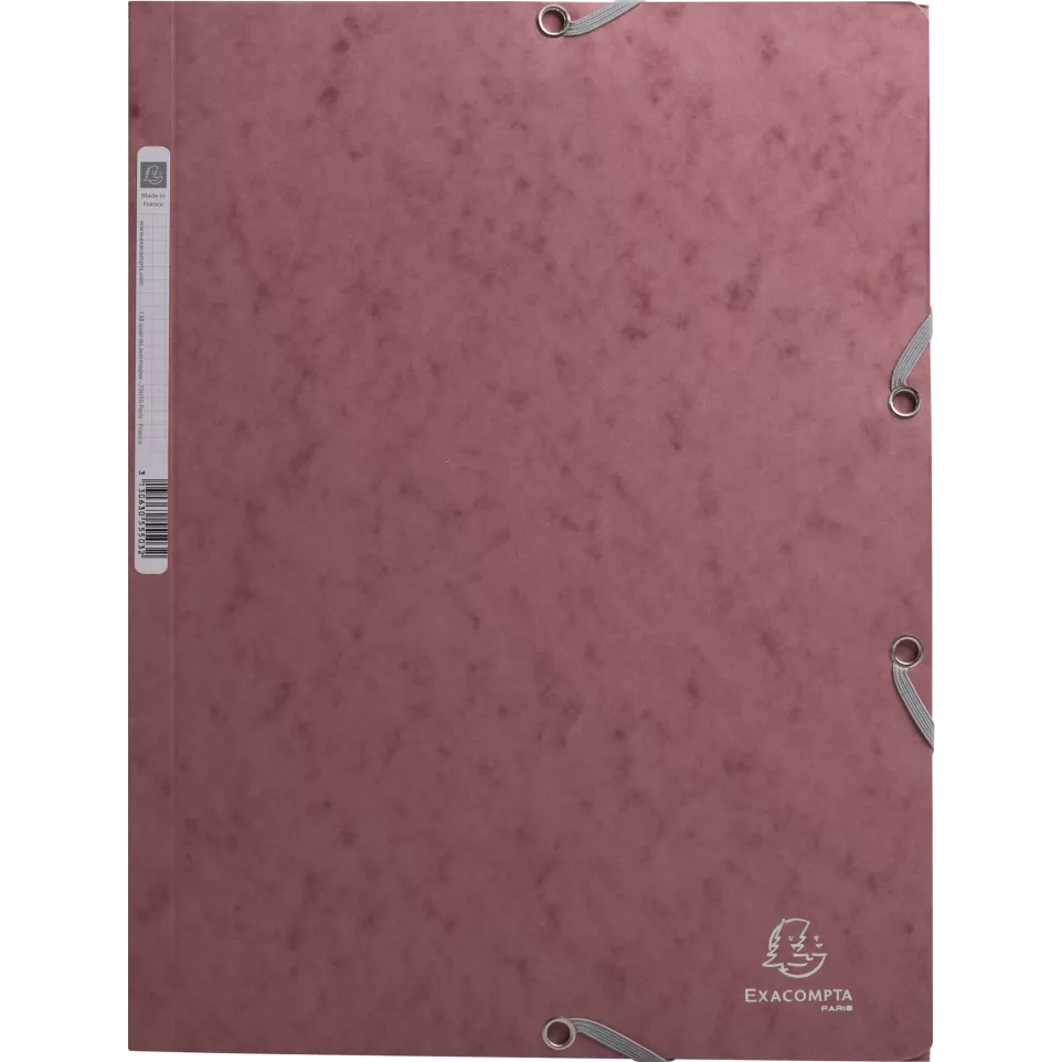 Elastomap glanskart.3klep oud roze-/ St.