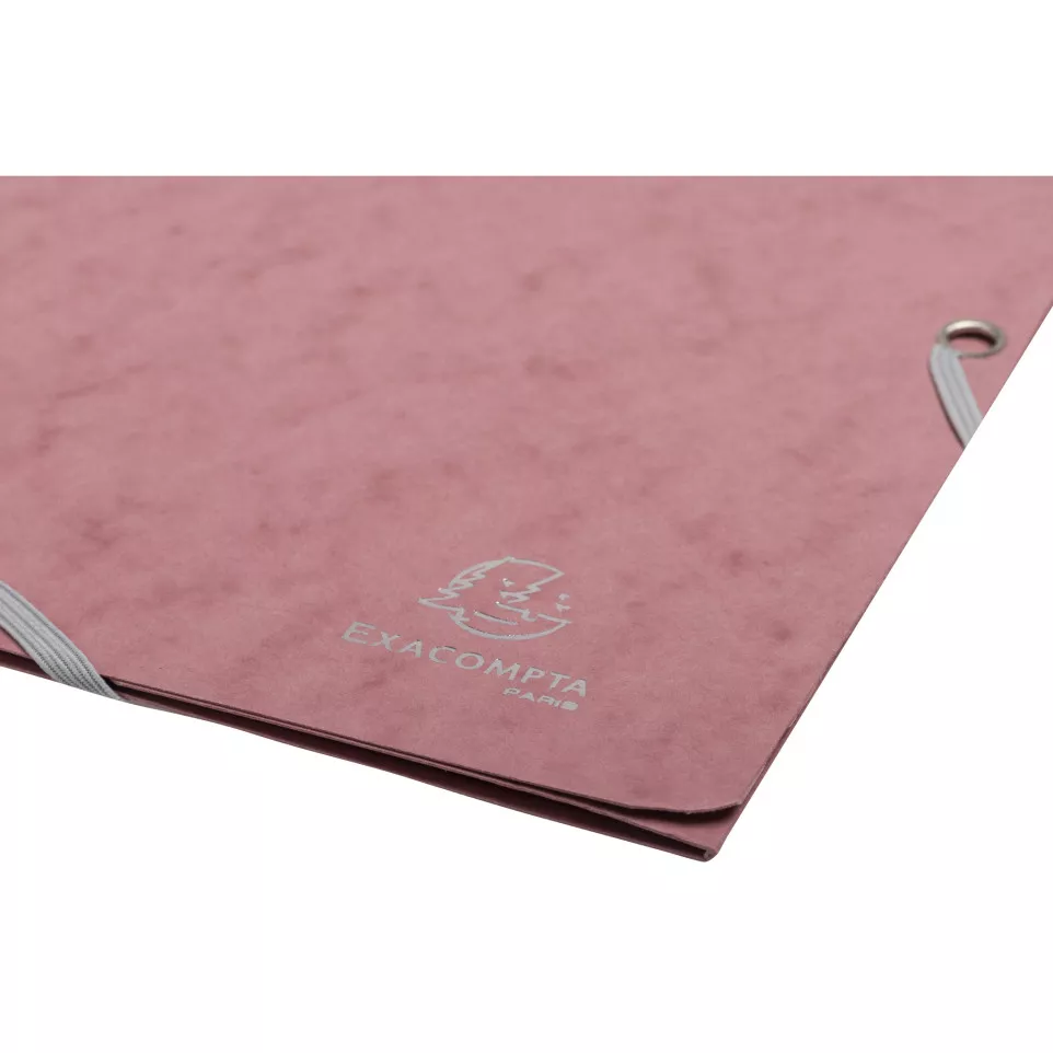 Elastomap glanskart.3klep oud roze-/ St.