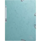 Elastomap glanskart.-3klep berijpt blauw/ St.