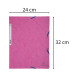 Chemise 3 rabats à élastiques carte lustrée 400g/m2 - A4/ Pce