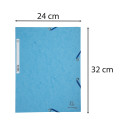 Chemise 3 rabats à élastiques carte lustrée 400g/m2 - A4/ Pce