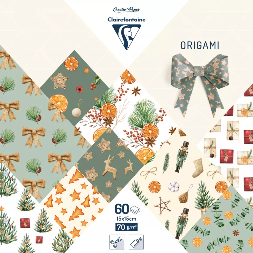 ORIGAMI, Poch 60F 15-x15cm, Noel...