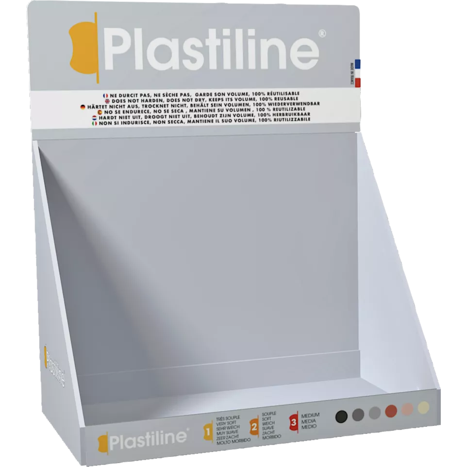 Lege display Plastiline gemonteerd-/ St.