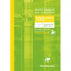 Copies doubles sous étui A4 100 pagesnon perforées grands carreaux/ Pce