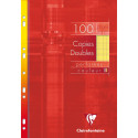 Copies doubles de couleur sous étui A4 100 pages perforées grands carreaux/ Pce