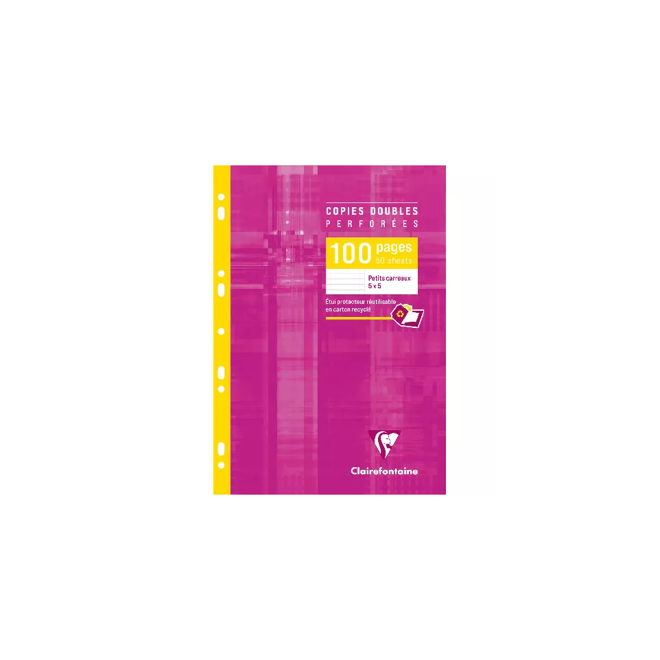 Dubbel bl geperf/etui A4 50bl Q5x5-/ St.