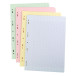 Feuillets mobiles de couleur sous étui A4 200 pages perforées grands carreaux/ Pce