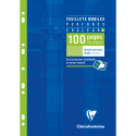 Clairefontaine Single Coloured Sheets, A4, Seyes ruling, 100 Pages , Blue/ Pc.