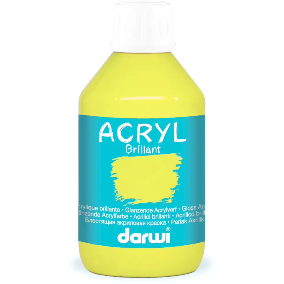 DARWI ACRYL GLOSSY 250ml zonnegeel-/ St.